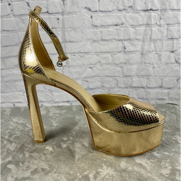 Brand New Micheal Kors Martina Ankle Strap Platform Size 9M - Picture 9 of 17